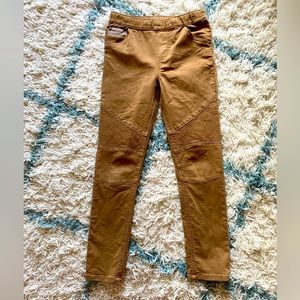 Boys tan moto pants